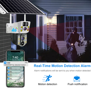 Kamera CCTV tenaga surya 4G, kamera IP PTZ V380 Pro luar ruangan tanpa kabel, keamanan, kartu Sim 4G, kamera CCTV tenaga surya - Product Image 5