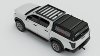Couvre-caisse de camionnette robuste en aluminium avec panneaux MOLLE et feu stop intégré, antirouille, verrouillable et personnalisable