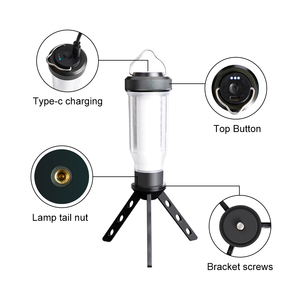 Lampe de camping <span class=keywords><strong>LED</strong></span>, <span class=keywords><strong>ampoule</strong></span> COB, étanche IP44, batterie au lithium 2600mAh, 7 modes réglables, éclairage d'urgence extérieur, lampes suspendues pour tente - Product Image 2