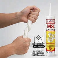 Scellant polymère MS à séchage rapide, pâte non-affaisseuse pour l'assemblage de sols et l'étanchéité sanitaire, cartouche de 300 ml/600 ml ou emballage en saucisse