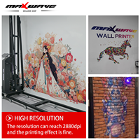 Haute définition Portable 3D Automatique UV Art Mur Vertical Machine d'impression murale imprimante murale CMWK avec tête EPSON