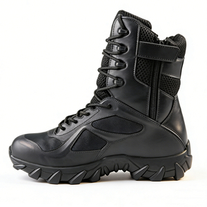 รองเท้าบูทเดินป่าหนังแท้แบบผูกเชือกสำหรับผู้ชาย ผลิตตามสั่งจากโรงงาน กันน้ำ เหมาะสำหรับการเดินป่าและการใช้งานทางยุทธวิธี - Product Image 4