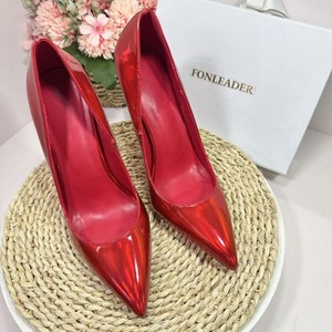 รองเท้าส้นสูงเลเซอร์สีทองแบบใหม่ปี 2025 ส้นแหลม 12 ซม. ส้นเรียวเล็ก สีแดง 8 ซม. รองเท้าผู้หญิง - Product Image 6