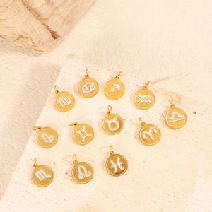 Bijoux de plage plaqués or 18 carats Olivia 12 signes collier <span class=keywords><strong>signe</strong></span> du zodiaque en acier inoxydable bijoux de mode imperméables pour hommes femmes - Product Image 6