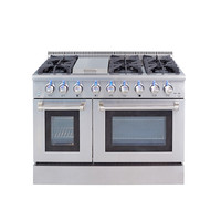 Appareils de cuisson en acier inoxydable intégré 6 brûleurs gaz naturel LP cuisinière Barbecue four