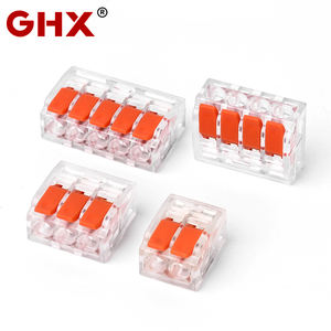 מחברי חוטים מהירים שקופים וכתומים מסוג GHX עם חיבורי נחושת 2P/3P/4P/5P LT-412/413/414/415 - Product Image 3