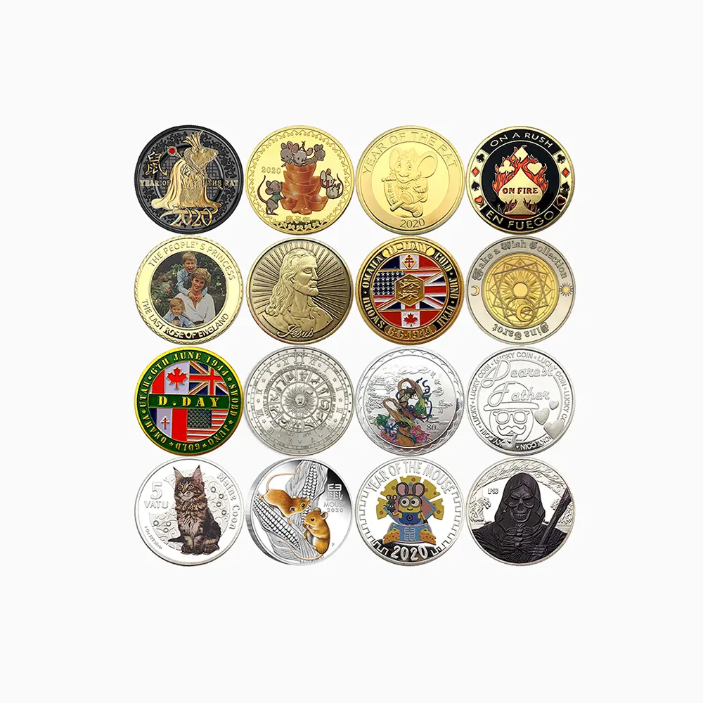 Cheap commemorative customized maker metal stamping numismatic challenge gold sale old coins custom challenge coin
