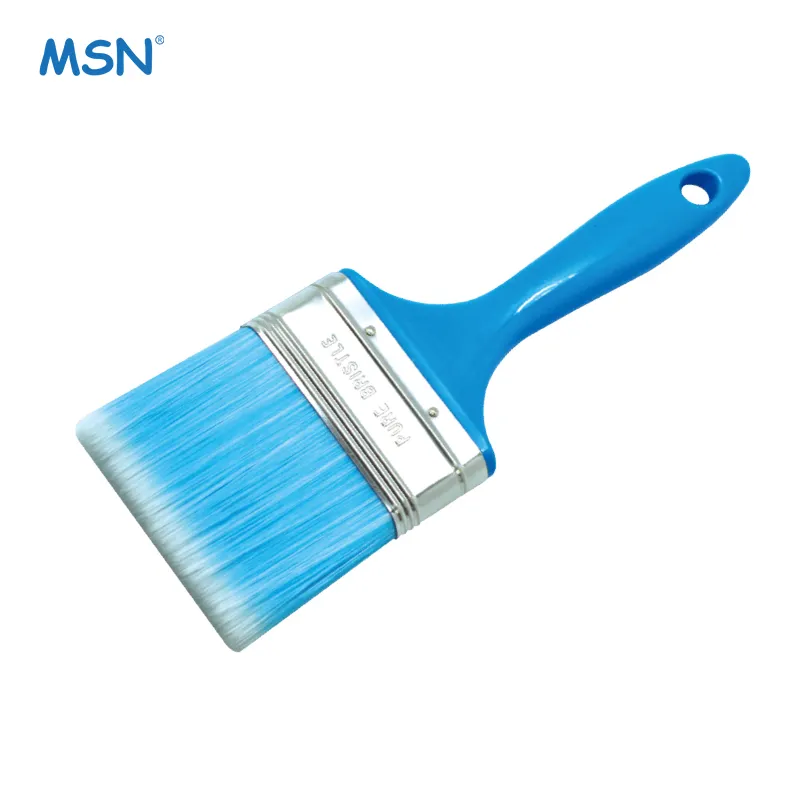MSN 1216china ขายส่งแปรงทาสีละเอียดพิเศษด้ามจับพลาสติกเส้นใยสังเคราะห์พร้อมแปรงทาสีเหล็กโลหะ
