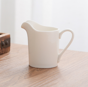 เหยือกครีมขนาดเล็กทำจากเซรามิกคุณภาพสูง พร้อมฝาปิดและพวยกา สำหรับใส่ซอสหรือครีม ปริมาตร 350 มล. เหมาะสำหรับโรงแรมและร้านอาหาร - Product Image 5