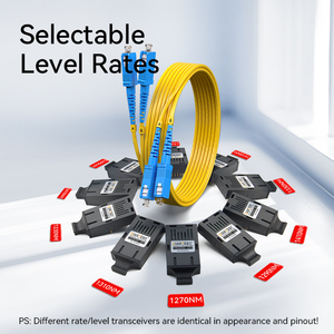 Conector de Módulo de Fibra Industrial 1X9, Monomodo, 155Mb/s, Alimentación de 3.3V, Longitud de Onda de 1310nm, 20KM, Fibra Dual PECL - Product Image 2