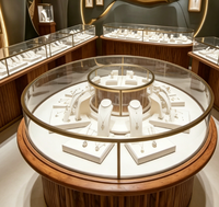 Fabricant professionnel de présentoirs et vitrines en verre personnalisés pour bijoux, design durable et de haute qualité pour les magasins de détail