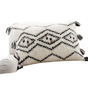 Moraccan Wool Boho Cushion Cover Hot Selling Unique Handwoven Decorative Throw <b>Pillow</b> Custom Design Vintage Pattern From ITHL - Product Image 1
