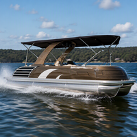 Yacht de sport luxueux, bateau de pêche, bateau ponton grande capacité, sièges de luxe, système audio, bateau ponton