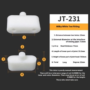Conector de Tres Vías para Dispensador de Pegamento AB con Tubo Mezclador Pequeño MC3.0-8S, Piezas de Herramienta JT-231, Pegamento AB Personalizado JT-231 - Product Image 1
