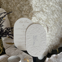 Cartes d'invitation de luxe élégantes pour baby shower et mariage, dorées à chaud, imprimées en typographie, recto-verso, faites à la main, en papier floral gaufré 3D