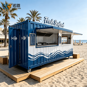 Modern Container Food Truck Trailer Kitchen Outdoor Mobile Street Galvanized Equipment Restaurant - Product Image 1