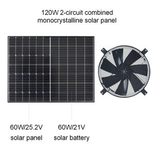 พัดลมระบายอากาศติดผนังพลังงานแสงอาทิตย์ มอเตอร์ไร้แปรงถ่าน DC ควบคุมอัจฉริยะ รับผลิตแบบ OEM/ODM ปรับแต่งได้ สำหรับบ้าน/อุตสาหกรรม/การเกษตร - Product Image 2