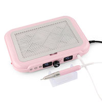 Nouveauté Perceuse à ongles professionnelle 2-en-1 turbo 45000 tr/min vitesse sans brosse avec système d'aspiration et collecteur de poussière à ongles à prise américaine