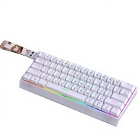 Clavier mécanique 61 touches avec rétroéclairage RGB, filaire, disposition compacte, touches et câble séparés, pour bureau