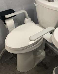 Maniglie di Sicurezza per WC Resistenti per Anziani Supporto per Sedile WC Attrezzatura di Sicurezza per Bagno per Disabili - Product Image 4