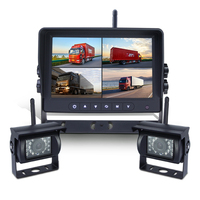 Système de stationnement de recul de 9 pouces pour RV/Bus/Remorque/Camion Kit de moniteur de caméra de recul de voiture sans fil à vision nocturne étanche