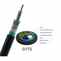 Cable de Fibra Óptica GYTS de 12, 24, 48, 96 Núcleos, G652D, Monomodo, Blindado con Acero Corrugado, para Proyectos FTTH