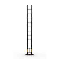 Échelles modernes télescopiques en acier inoxydable pour grenier, usage intérieur/extérieur hôtelier, modèle Red White Diamond, vente en gros