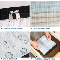Sac de rangement de déménagement grande capacité, sac organisateur transparent et imperméable pour armoire domestique