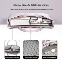 Sac pour ordinateur portable élégant et léger pour femme, en tissu Oxford, avec bandoulière, portable, antichoc, rembourré, 16 pouces, mallette de bureau pour les affaires