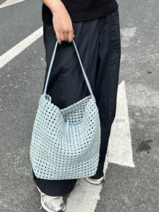 Negozio <span class=keywords><strong>Online</strong></span> 2025 <span class=keywords><strong>Trendy</strong></span> di grande capacità Denim traspirante a Base robusta borse a tracolla intrecciate per donna Street Fashion - Product Image 2