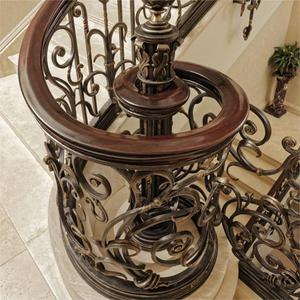 Pháp cầu thang lan can ngoài trời sân thượng rèn sắt hàng rào đường ray thép không gỉ nhôm đá gỗ ban công boong DIY - Product Image 3