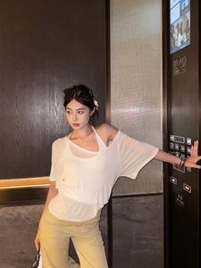 Camisetas sin mangas informales de verano para mujer, hermosa espalda Pat <span class=keywords><strong>Real</strong></span>, chaleco con cuello colgante, camisola de Color sólido, Top holgado con hombros descubiertos - Product Image 3