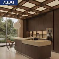 Meubles de camping-car Allure Manufacture, menuiserie complète, îlot central, armoire de cuisine moderne de luxe en bois pour villa