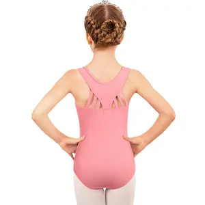 Custom Tank Sleeveless Training Dancewear Girls Ballet Costumes Straps Back Gymnastics Dance Leotard For Kids