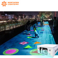 Installation de cartographie interactive holographique 3d Détecteur de mouvement dynamique infrarouge Projecteur de jeux vidéo
