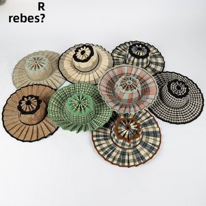 หมวกฟางกันแดดแบบพับได้จากเส้นใยไม้ไผ่ หมวกกันแดดแบบจีบ - Product Image 3