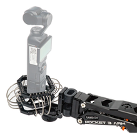 Bras articulé professionnel en aluminium réglable à 360° avec amortissement par ressort, ventouse de 4,5 pouces compatible avec les caméras d'action et les smartphones