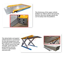 Système de stationnement vertical pour voitures à 2 étages avec élévateur hydraulique à double cylindre et plateforme à ciseaux - Product Image 6