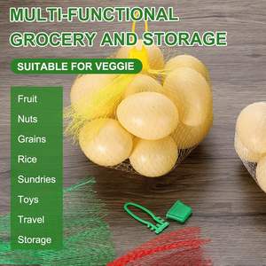 Bolsas Reutilizables de Malla de Nylon PE Biodegradable para Productos, Bolsas de Plástico Elásticas y Resistentes para Almacenamiento de Mariscos, Frutas y Verduras - Product Image 2