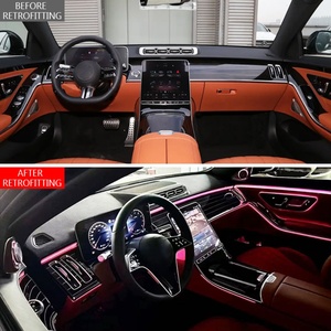 2021-2023 Car Upgrade Piano <b>Black</b> Interior Modification Kit Center <b>Console</b> Decorative Panel for Mercedes Benz S-Class W223 - Product Image 2