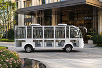 Autobús Turístico Eléctrico Ecológico de Lujo para 14 Pasajeros, Vehículo de Transporte para Recorridos Turísticos Urbanos Modernos