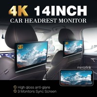 Fabrik 8-Kern 14" 8-Kern Touchscreen Werbe Auto Rücksitz Unterhaltungs Kopfstützen Monitor Touch