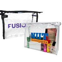 Trousse de maquillage imperméable personnalisée, trousse de toilette de lavage, trousse de maquillage transparente transparente en PVC