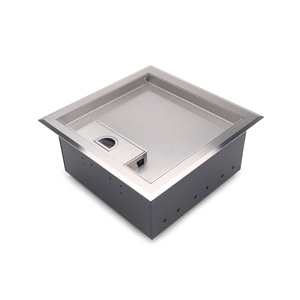 Boîte de prise de sol encastrée avec couvercle à fermeture douce et sortie de câble anti-poussière pour système de gestion des câbles - Product Image 2