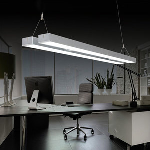 Lámpara Colgante LED Rectangular Dorada, Cuerpo de Acero Inoxidable, 3500K Blanco Cálido, Altura Ajustable, Ra90, Garantía de 5 Años, para Sala de Estar - Product Image 4