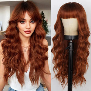 Extensiones de Cabello Largo y Rizado con Ondas Grandes, de Seda Resistente al Calor, Cobertura Completa, Suaves, Ecológicas, para Uso Diario, Color Marrón Oscuro Piano, Directo de Fábrica - Product Image 6