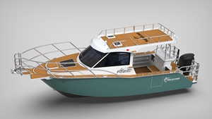Bateau de pêche en haute mer SEAKING Predator 720 7,9 m en aluminium soudé, yacht sportif hors-bord avec large faisceau, coque en V profond, haute performance - Product Image 3