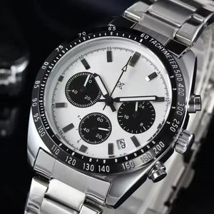 Luxury Diver Men's Mechanical Chronograph <b>Watch</b> Stainless Steel Band 5mm <b>Case</b> Thickness Pointer Dial Push Button Hidden Clasp - Product Image 2
