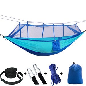 Hamac universel d'été double anti-moustiques avec filet, en tissu <span class=keywords><strong>parapluie</strong></span>, en nylon, anti-retournement, léger, pour le camping, <span class=keywords><strong>lit</strong></span> suspendu - Product Image 2
