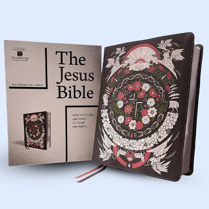 Las Biblias más vendidas en español diseño personalizado Pu cuero Santa Biblia al por mayor